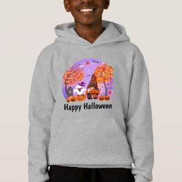 Schattige Halloween-kabouter en geest met tekst Jo