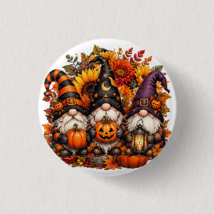 Schattige Halloween-kabouter Trio Pompoenen Ronde Button 3,2 Cm