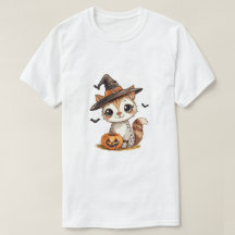Schattige Halloween kat met pompoen