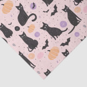 Schattige Halloween kat sinaasappel Tissuepapier (Detail)