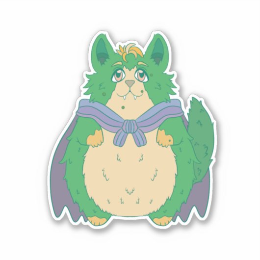 Schattige Halloween Kat Sticker (Voorkant)