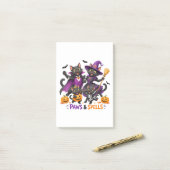 Schattige Halloween kattenpoten en toverspreuken Post-it® Notes (Op bureau)