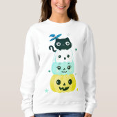 Schattige Halloween Kawaii Karakter Sweatshirt (Voorkant)