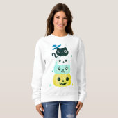 Schattige Halloween Kawaii Karakter Sweatshirt (Voorkant volledig)