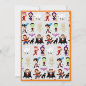 Schattige Halloween Kind kostuum feest Kaart (Achterkant)