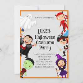 Schattige Halloween Kind kostuum feest Kaart