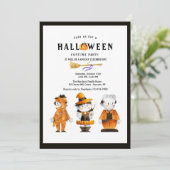 Schattige Halloween Kinder Costume Party Kaart (Staand voorkant)