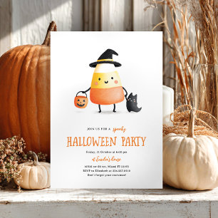 Schattige Halloween kinderfeest Kaart