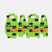 Schattige Halloween Kitten, Bat Gable Favor Box Bedankdoosjes (Uitgevouwen)