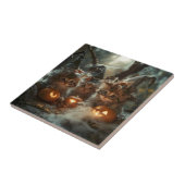 Schattige Halloween Kittens met pompoenen Tegeltje (Zijkant)