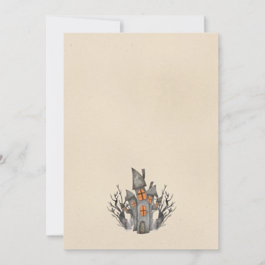 Schattige Halloween Kostuum Party Kinder Kaart (Achterkant)