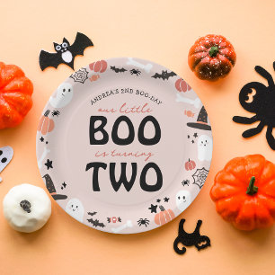 Schattige Halloween Little BOO draaien TWEE 2e Ver Papieren Bordje
