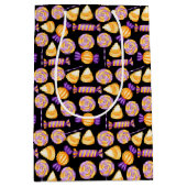 Schattige Halloween Maïs Snoep Sweets Lollipop Zwa Medium Cadeauzakje (Voorkant)