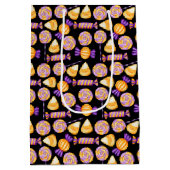 Schattige Halloween Maïs Snoep Sweets Lollipop Zwa Medium Cadeauzakje (Achterkant)