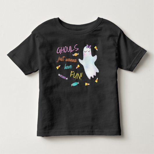 Schattige Halloween meisjes | Ghouls willen gewoon Kinder Shirts (Voorkant)