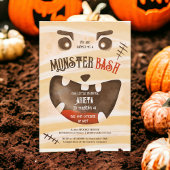 Schattige Halloween monster bash 2e verjaardag Kaart