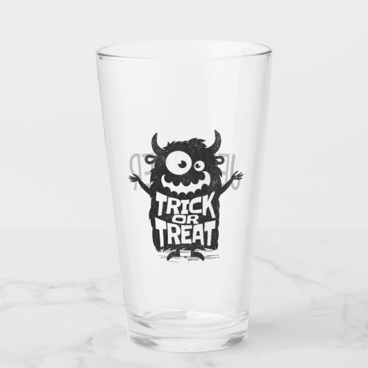 Schattige Halloween monster Glas (Voorkant)