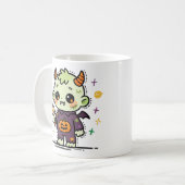 Schattige Halloween Monster Kinderen Koffiemok (Voorkant links)