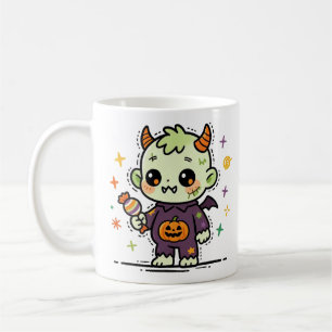 Schattige Halloween Monster Kinderen Koffiemok