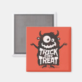 Schattige Halloween monster Magneet (Voorkant / Achterkant)