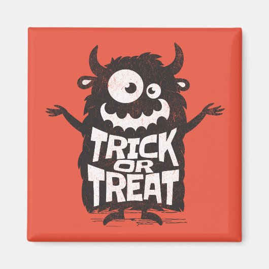 Schattige Halloween monster Magneet (Voorkant)