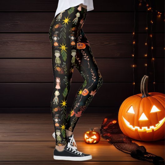 Schattige Halloween monsterpatroon Leggings