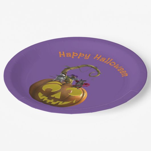 Schattige Halloween Mouse Trio Papieren Bordje (Gekanteld)