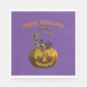 Schattige Halloween Mouse Trio Servet (Voorkant)