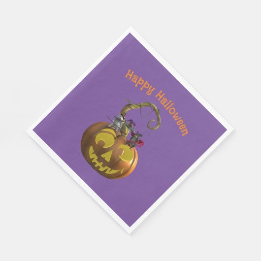 Schattige Halloween Mouse Trio Servet (Hoek)