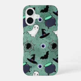 Schattige Halloween naadloos patroon iPhone 16 Hoesje