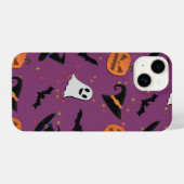 Schattige Halloween naadloos patroon iPhone Hoesje (Achterkant horizontaal)