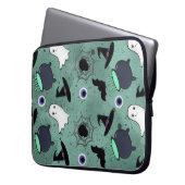 Schattige Halloween naadloos patroon Laptop Sleeve (Voorkant Links)