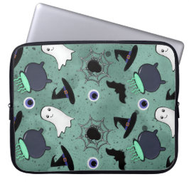 Schattige Halloween naadloos patroon Laptop Sleeve