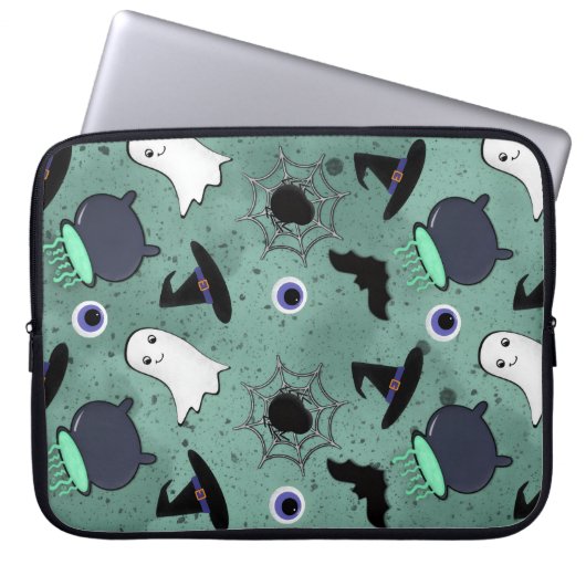 Schattige Halloween naadloos patroon Laptop Sleeve (Voorkant)