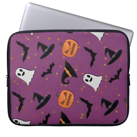 Schattige Halloween naadloos patroon Laptop Sleeve (Voorkant)