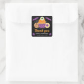 Schattige Halloween Oogbal Cupcake Kinderverjaarda Vierkante Sticker (Tas)