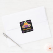 Schattige Halloween Oogbal Cupcake Kinderverjaarda Vierkante Sticker (Envelop)