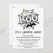 Schattige Halloween Open House Invitation Briefkaa Feestdagenkaart (Voorkant / Achterkant)