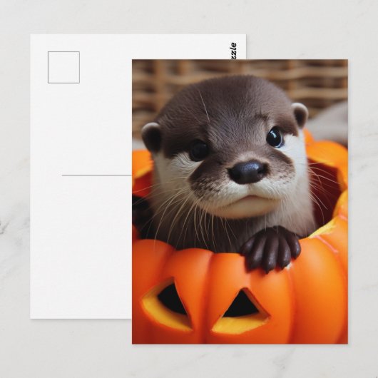 Schattige Halloween Otter Briefkaart (Voorkant / Achterkant)