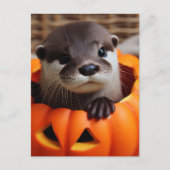 Schattige Halloween Otter Briefkaart (Voorkant)