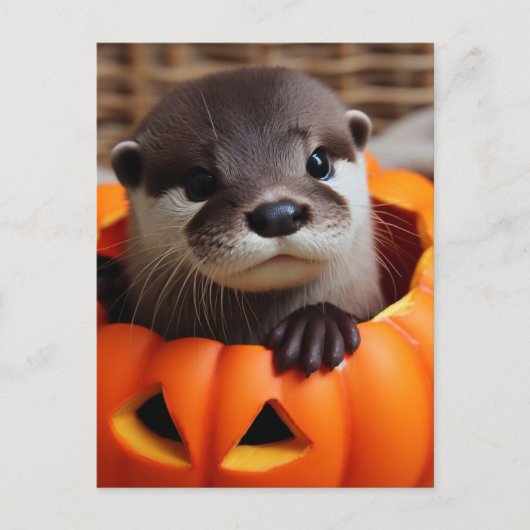 Schattige Halloween Otter Briefkaart (Voorkant)