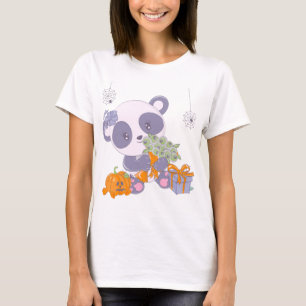 Schattige Halloween Panda Boeket van Eyes Hallowee T-shirt