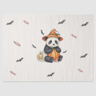 Schattige Halloween Panda Pompoen Tissue Paper Tissuepapier