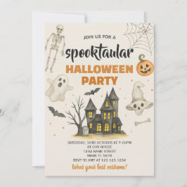 Schattige Halloween Party Kaart