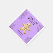 Schattige Halloween Party Skelet gepersonaliseerd Servet (Hoek)