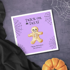 Schattige Halloween Party Skelet gepersonaliseerd Servet