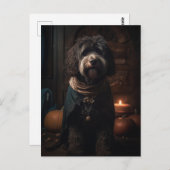 Schattige Halloween poedel type hond Briefkaart (Voorkant / Achterkant)