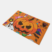 Schattige Halloween Pompoen & Geest Deurmat (Schuin)