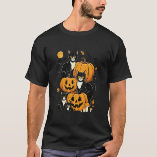 Schattige Halloween Pompoen Katten - Schattige Hal T-shirt
