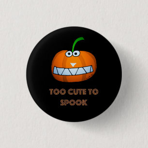 schattige Halloween pompoen met grappig gezicht Ronde Button 3,2 Cm